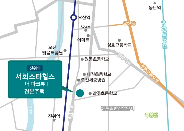 PPT 자료의 진위역 서희스타힐스 견본주택 약도